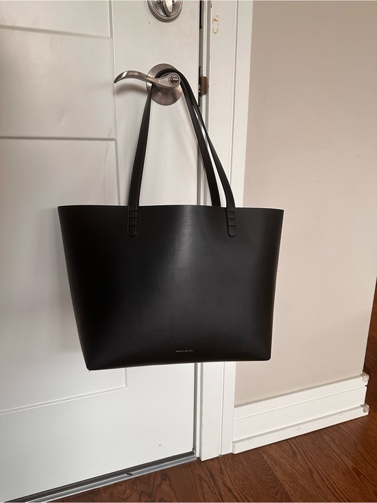 Mansur Gavriel Handbags - Mansur Gavriel Black/Red Large Leather Tote